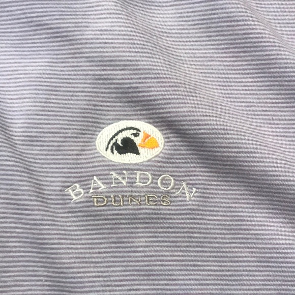 Peter Millar Crown Soft Cotton Silk Striped Polo Bandon Dunes - Picture 4 of 5